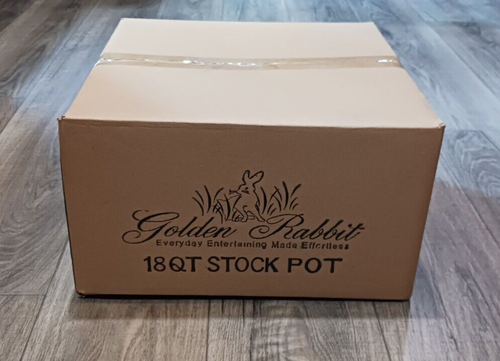 Neu im Karton Golden Rabbit weiß Emaillegeschirr "Krabbenhaus" 18 Quart Suppentopf mit Deckel - Bild 5 von 13
