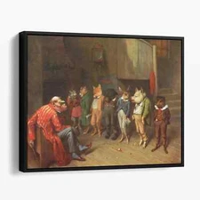 School Rules by William Holbrook Beard Animal Paintings Canvas Wall Art Print