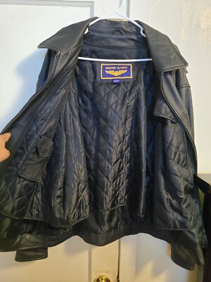 Airborne Leathers Genuine Leather Black mens Sz XL Leather