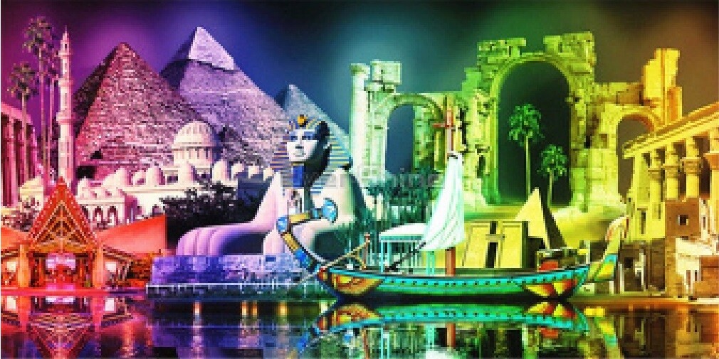 Peinture diamant Egypte 5D en kit complet strass premium 60x30 cm