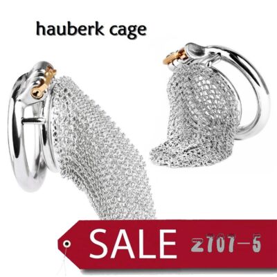 Stainless Steel Male Chastity Device Hauberk Chastity Cage Men Metal Locking