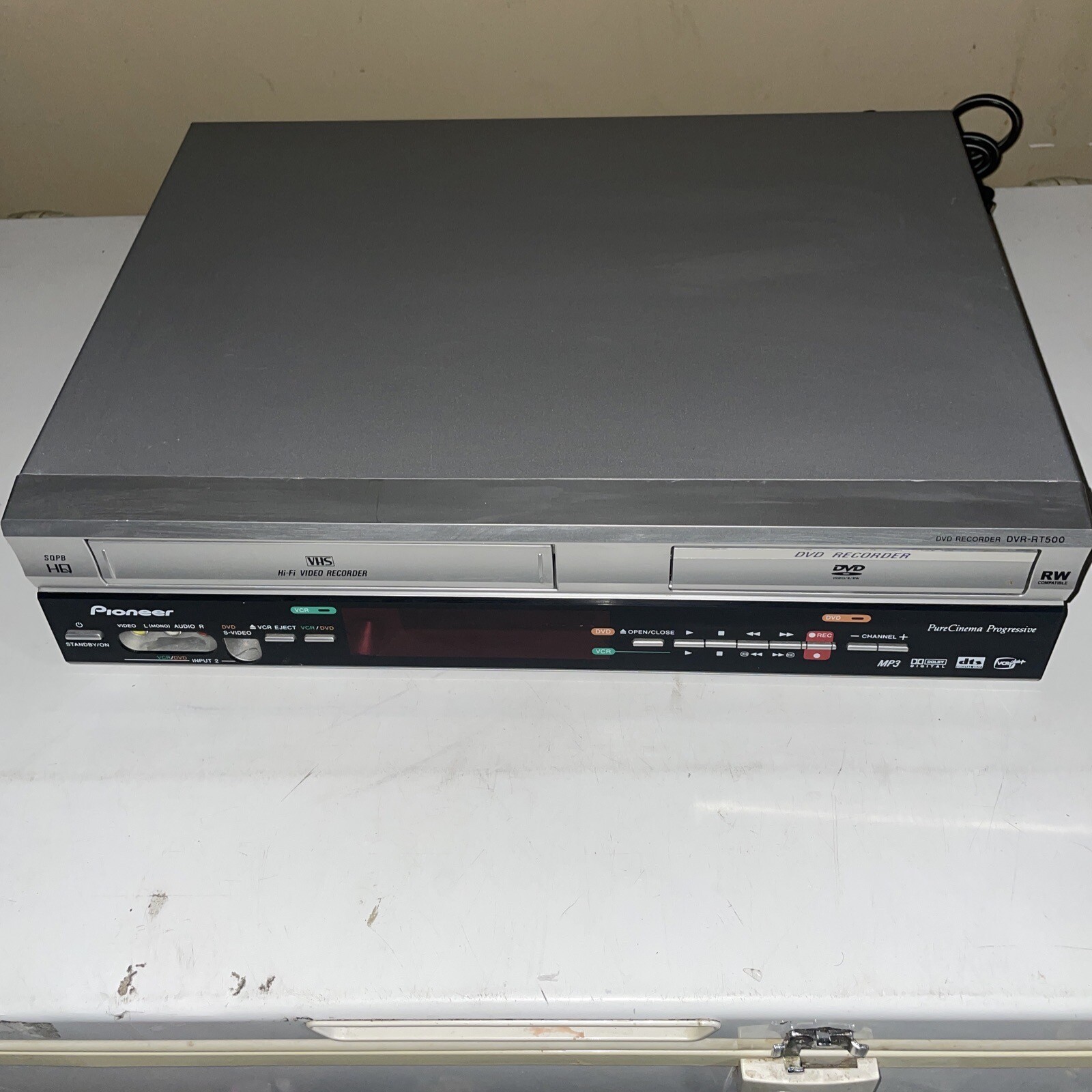 Rt500 Rx Recorder Pioneer DVD / VHS Combo Recorder Player DVR-RT500-S Tested No Remote 6 ...