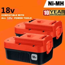 2 Pack 18V for Black and Decker HPB18 18 Volt 4.8Ah Battery HPB18-OPE 244760-00A