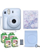 Fujifilm Instax Mini 12 Instant Camera, Pastel Blue, W/accessory Kit And 4x Film