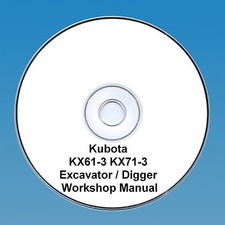 Kubota KX61-3 7 KX71-3Excavator / Excavator - Manual Workshop