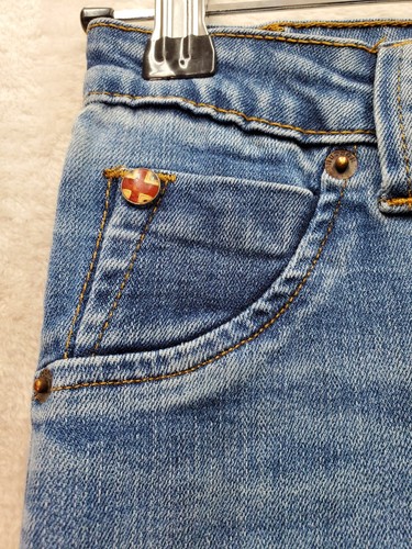 Hudson Jeans Girls Sz 10 Blue Medium Wash Denim Ripped Cotton Pockets Skinny Leg - Picture 7 of 13