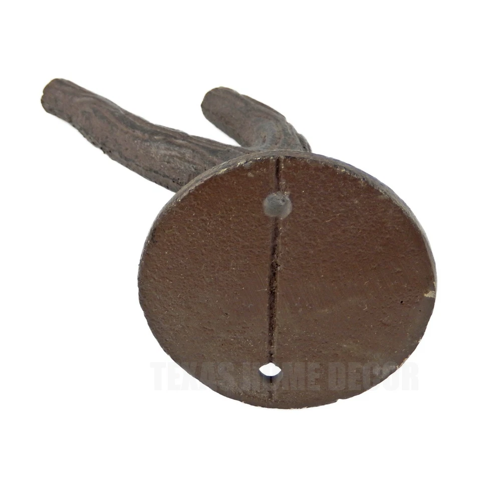 Gancho de pared doble rama de árbol toalla de hierro fundido abrigo sombrero percha rústico resistente Foto 4 de 4