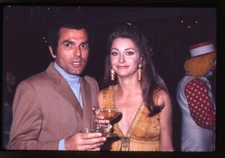 Elizabeth Ashley 1969 Candid Party low cut gown Original 35mm Transparency 