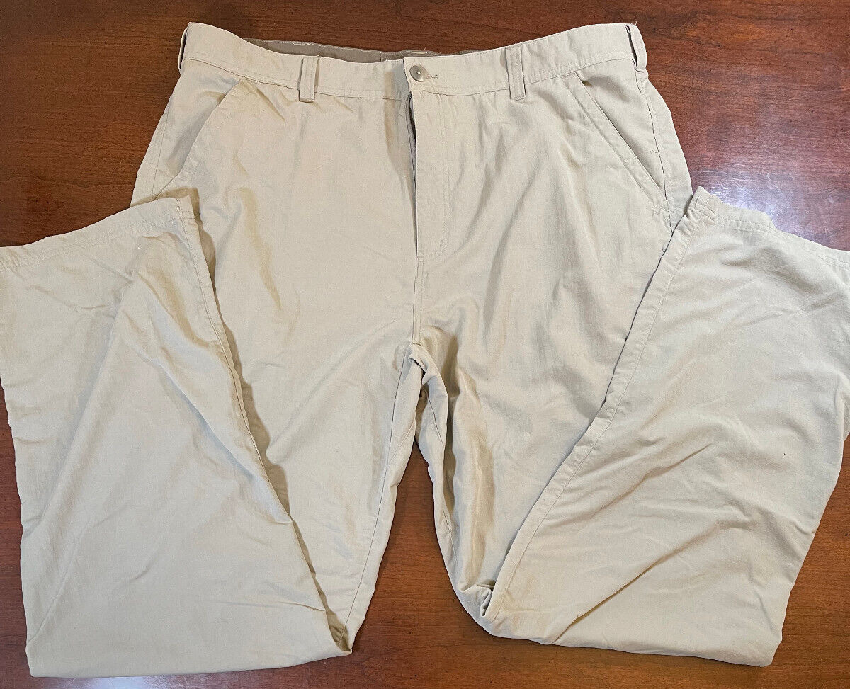REI Men's Gray Nylon Pants 40x36 Outdoor Hiking Straight Leg Zipped Pockets