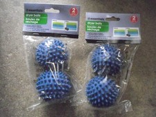 New 2 bags   Essentials Dryer Balls Reduces Drying Time Static & Softens Laundry