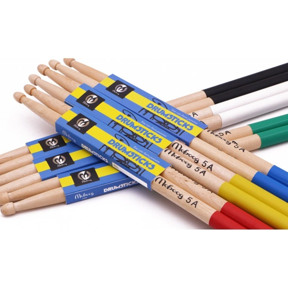 Moboog USA 5A Drum Sticks Wood tip Classic Drum Sticks 2 in a Set
