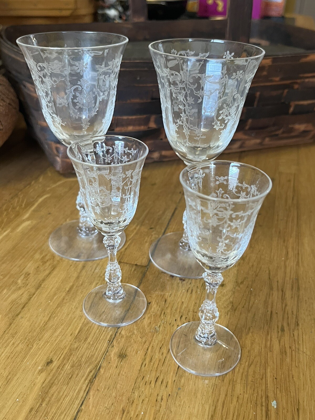 2 Fostoria Navarre Crystal Cordial Stemware 4pc eBay