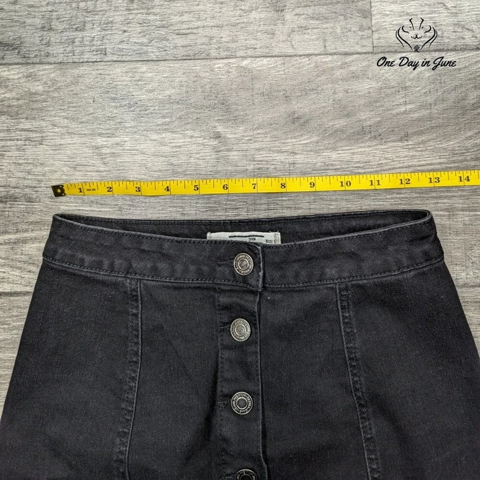 Minifalda vaquera de tiro alto Papaya talla S Foto 3 de 4