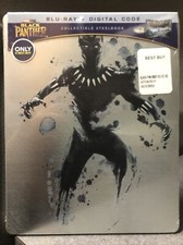 BLACK PANTHER + BEST BUY COLLECTIBLE STEELBOOK + BLU-RAY + DIGITAL CODE