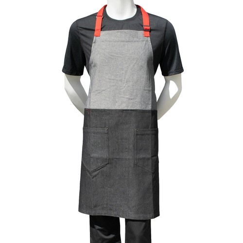 Unisex Tapered Chef Apron One Size Black