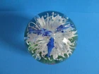 MURANO AQUARIUM ART GLASS 4.5" GLOBE, DOLPHINS, FLOWER & BUBBLES SOLID GLASS