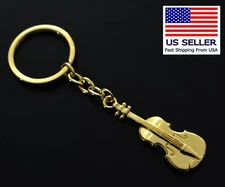 Golden Violin or Viola Keychain Perfect Gift