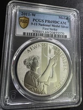 2011-W Proof National Silver Medal PCGS PR69DCAM- First Strike