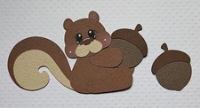 Little Fall Squirrel. Scrapbook, Card Making Paper Piecing