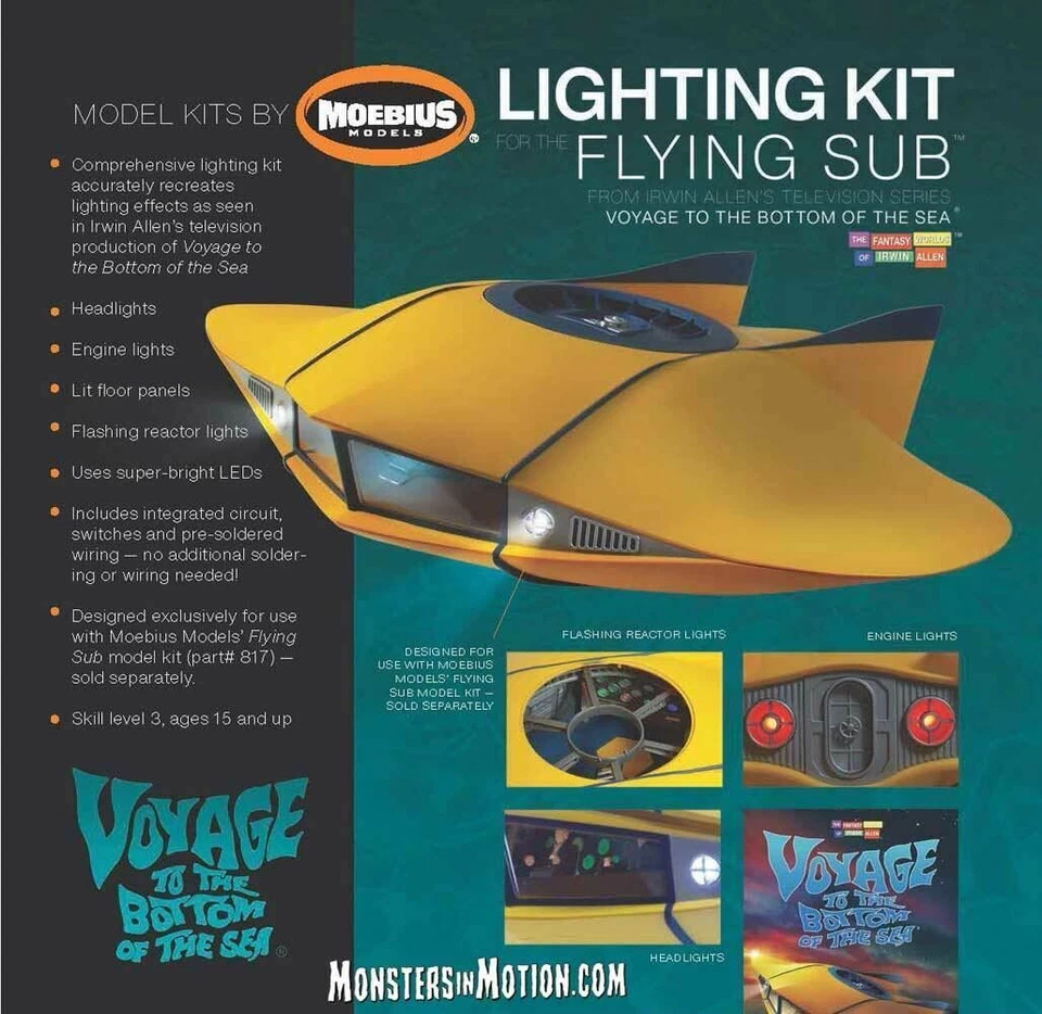 Light Kit for Voyage to the Bottom of the Sea Flying Sub 1/32   186MB13 - Image 2 of 4