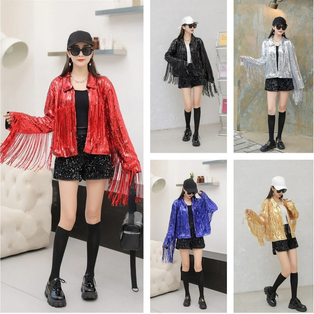 Sparkly fringe jacket store