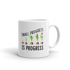 Small Progress Is Progress Life Motivation Cup Gift Coffee Tea Ceramic Mug