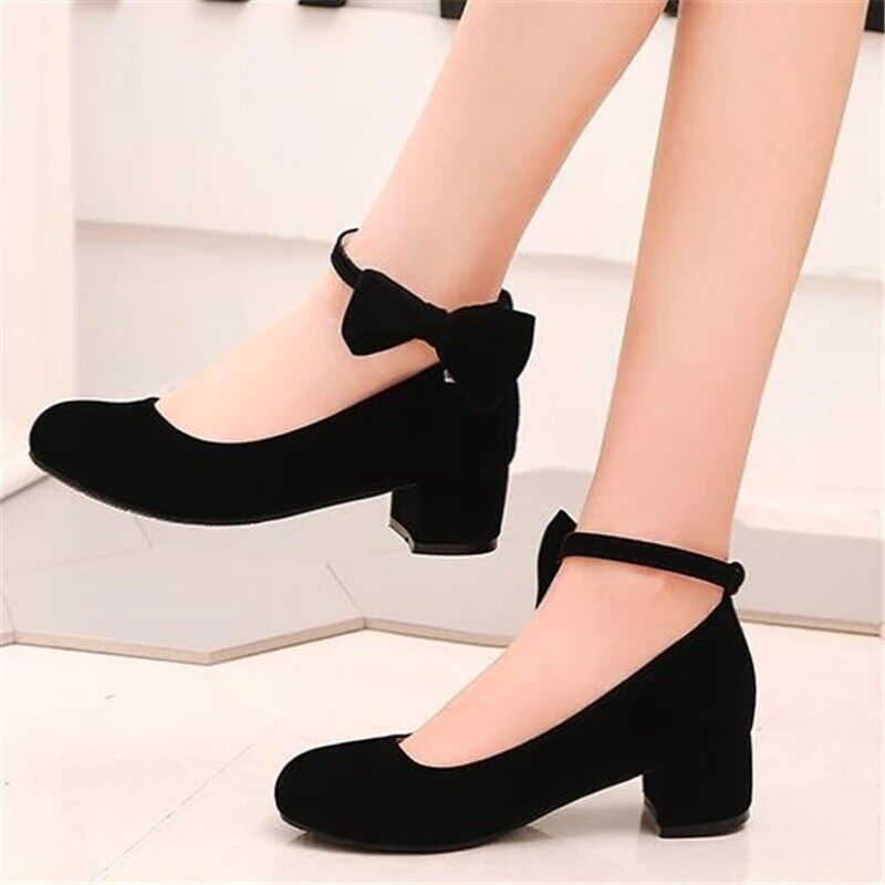 Girls Black Suedette Low Block Heel Sandals | New Look-iangel.vn