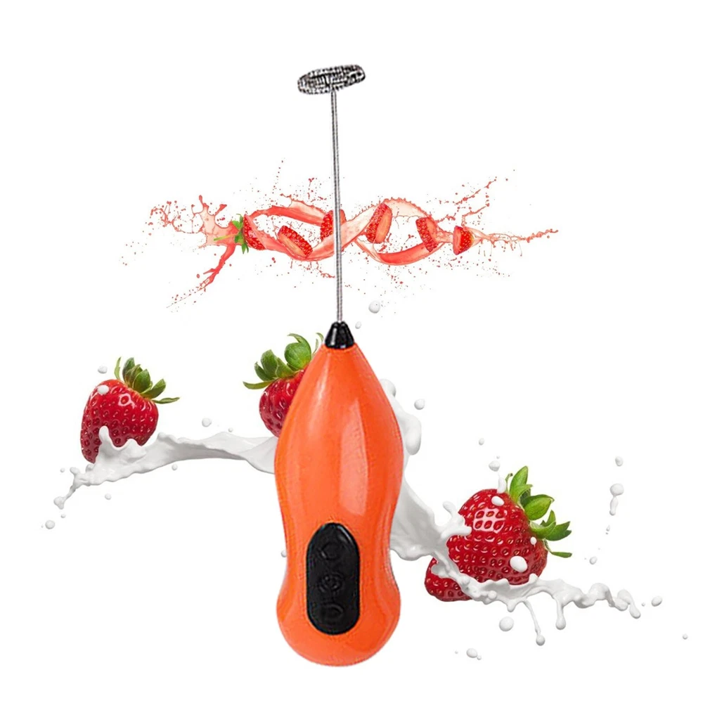 Milk Frother Handheld Electric Coffee Beverage Mixer Stainless Steel Whisk