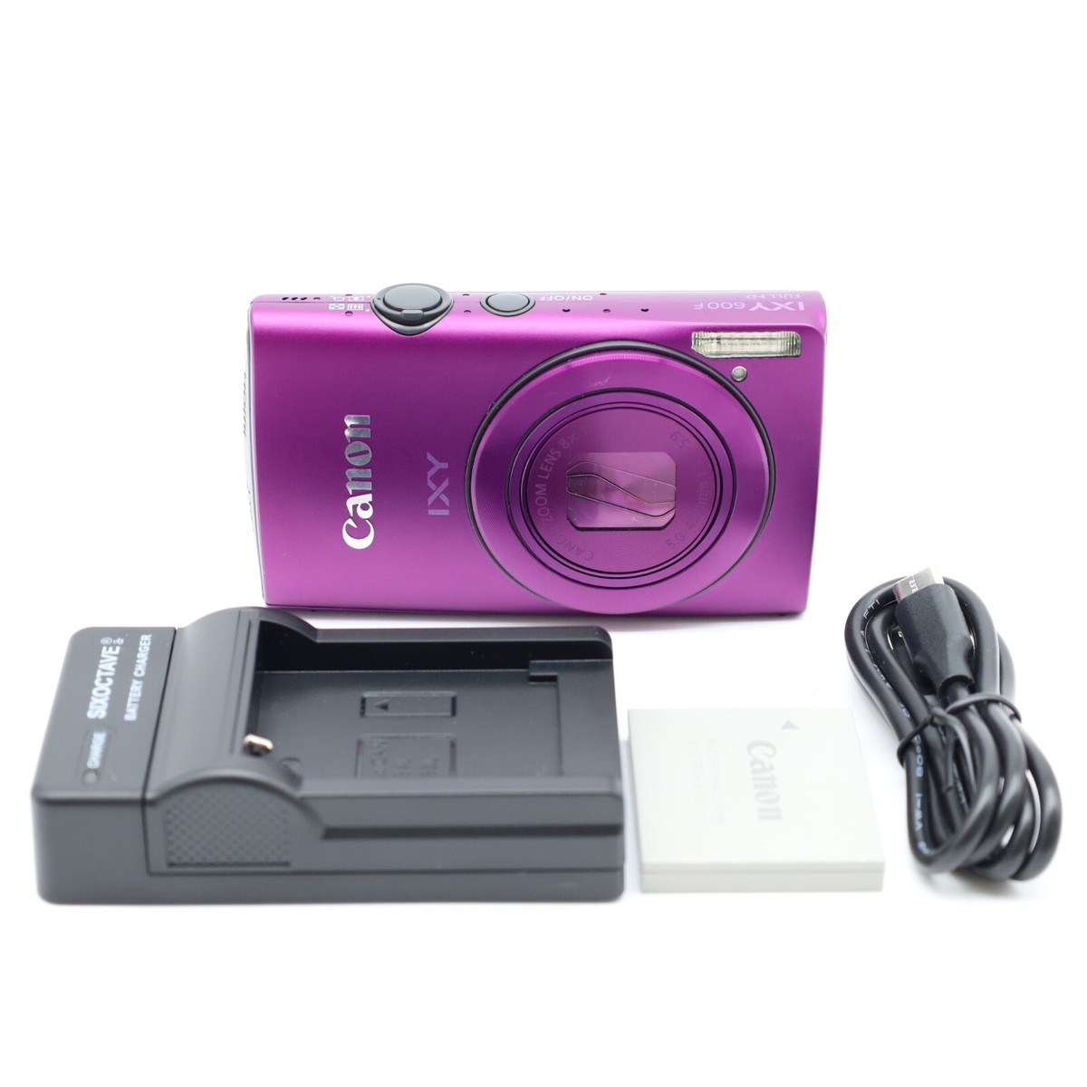 ★希少★ Canon IXY 600F パープル色♬ ユリシーズストラップ付♬ Canon IXY600F Digital Camera IXY 600F Purple From Japan E638