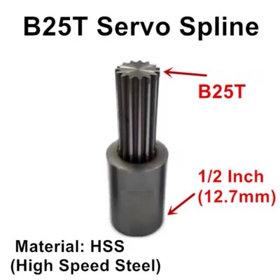 B25T Servo Spline Rotary Broach Punch Tools Cutter 0.5 inch Shank 12.7mm