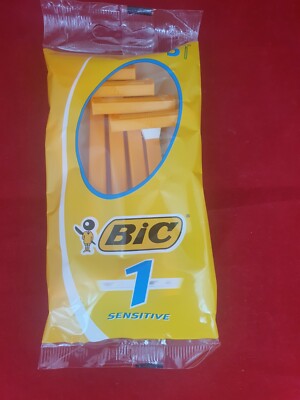 SENSITIVE RAZOR BIC 1 RASUR EINWEGKLINGE RASIERER KOPFBART HERREN 5ER-PACK