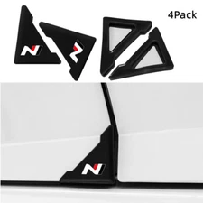 4X Black N Car Door 90° Angle Corner Edge Guards Cover Anti-Collision Protector