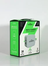 Liquipel Powertek Dual Port Wall Charger: USB-C 20W PD and USB-A 18W