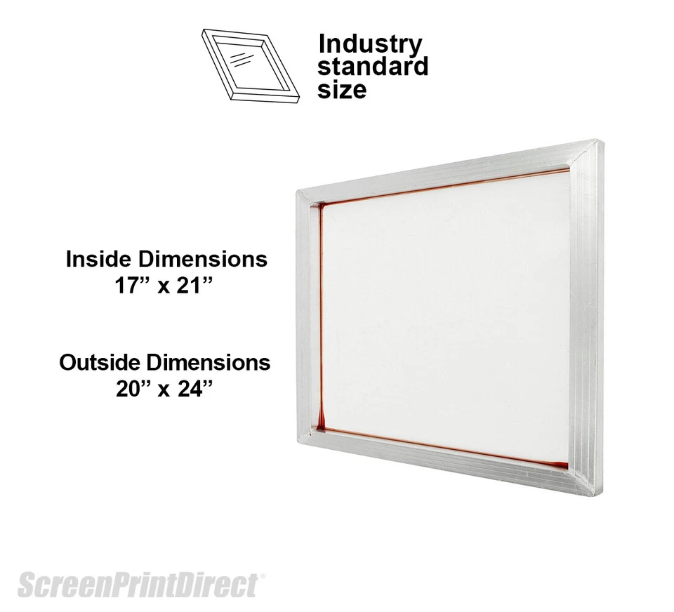Pantalla con marco de aluminio Ecotex® para serigrafía 20" x 24" - 155 malla blanca (6) Foto 2 de 3