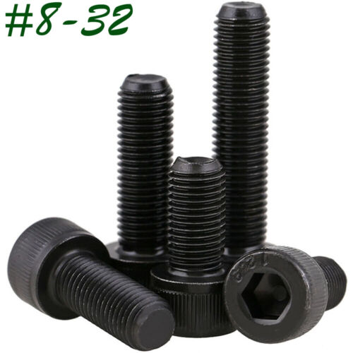#8-32 High Tensile 12.9 Alloy Steel Hex Socket Head Cap Screws Bolts SAE Coarse - Picture 1 of 12