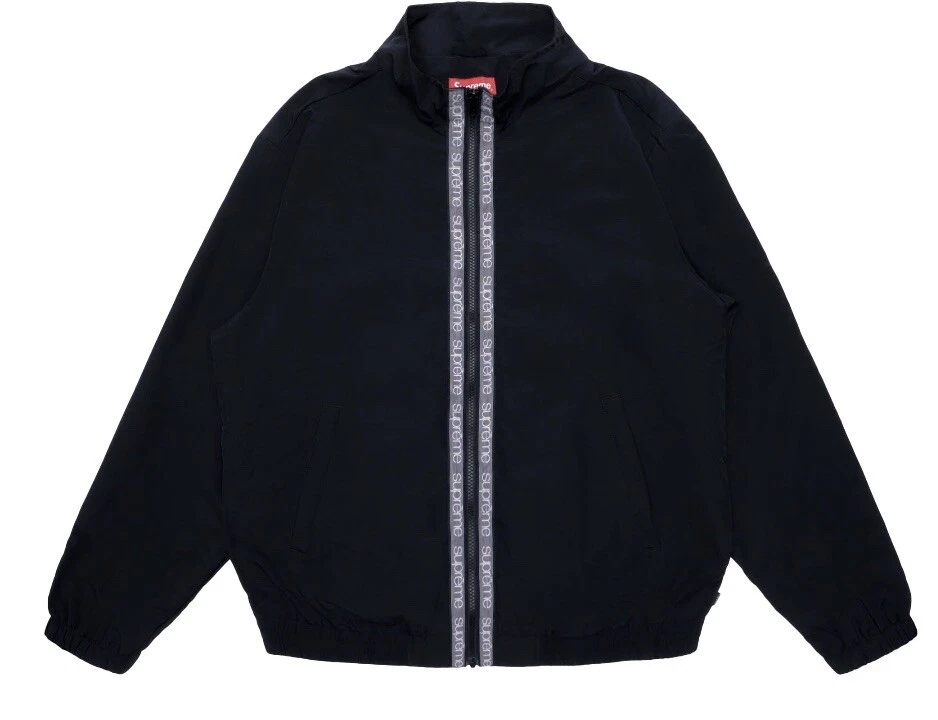 VESTE DE PISTE LOGO SUPREME CLASSIQUE FLAMBANT NEUVE SS18 NOIR   LARGE