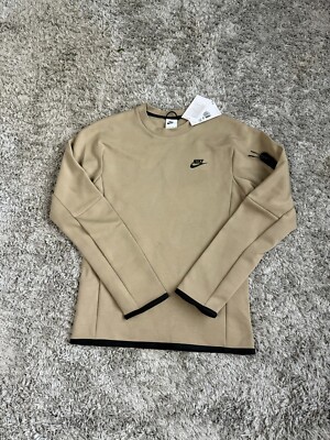 Nike Sportswear Tech Fleece Crew Sweatshirt   Khaki/Schwarz   Größe XS   CU4505-