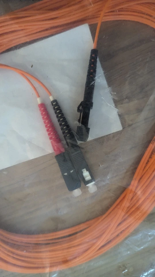 MTRJ-SC Duplex Multimode Lead 62.5/125 - Fiber Optic Cable - 35ft CS02M6AA035F - Image 2 of 2