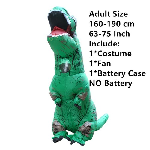 T-Rex Costume Gonfiabile Festa Cosplay Halloween Abiti Blow Up Per Adulti - Foto 3 di 7