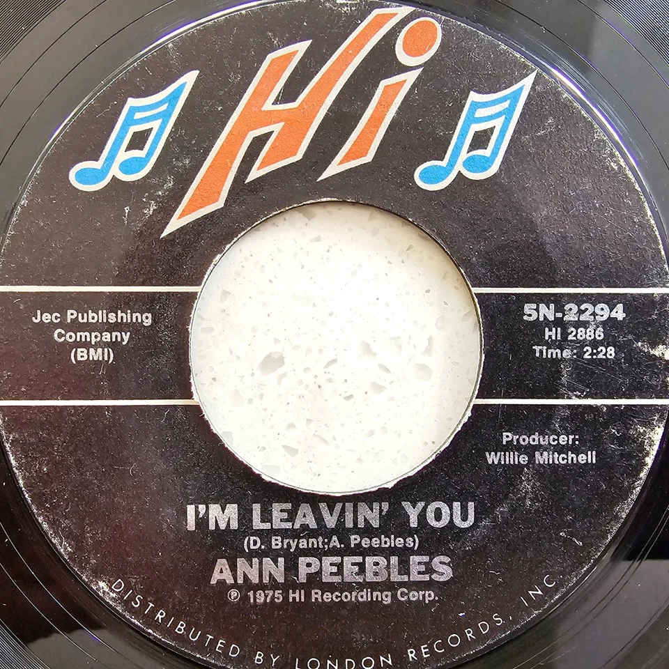Ann Peebles (e) Come To Mama / I'm Leavin' You - Original 1975 Soul Funk US 7" - Image 4 of 4