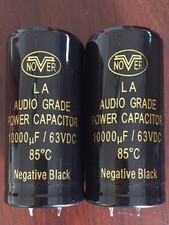 2Pcs 10000UF 63V NOVER Audio Crade Power Capacitor DIY Hi-Fi Stereo CAP