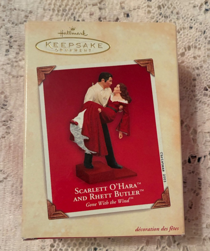 Hallmark Ornament 2003  “SCARLETT O'HARA & RHETT BUTLER” Gone With The Wind