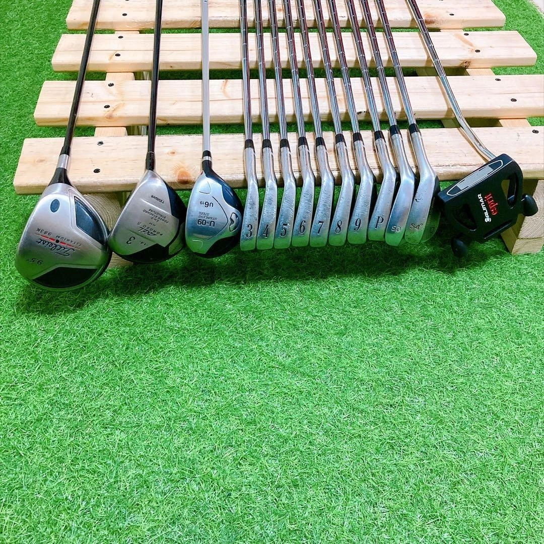 Titleist Driver 8pc Irons X100 VOKEY Wedges TSURUYA FW Putter Set 14pc EN75
