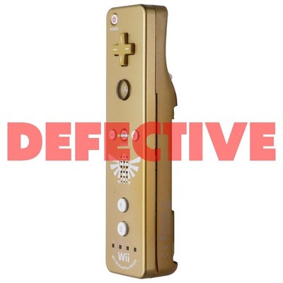 DEFECTIVE Official Nintendo Wii Remote Plus (MotionPlus) - Gold Zelda Edition