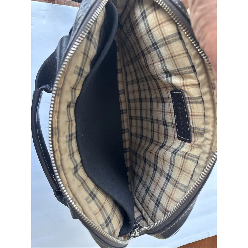 Bolso Bandolera/Organizador Mensajero Unisex Cuero Genuino Levenger Marrón Foto 4 de 4