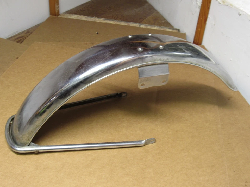 Kawasaki KZ400C KZ400 1978 OEM guardabarros delantero guardabarros soporte montaje Foto 3 de 4