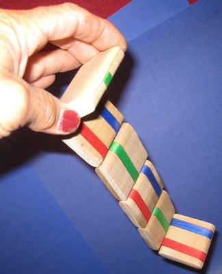 USA made Jacobs ladder Falling BLOCKS Hardwood wood kids toy    4w6
