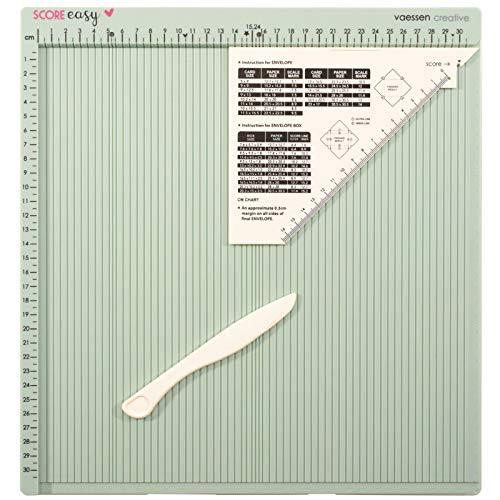 Vaessen Creative 2137-050 Easy Scoring Board cm in Mint Green with Bone Folder - Image 2