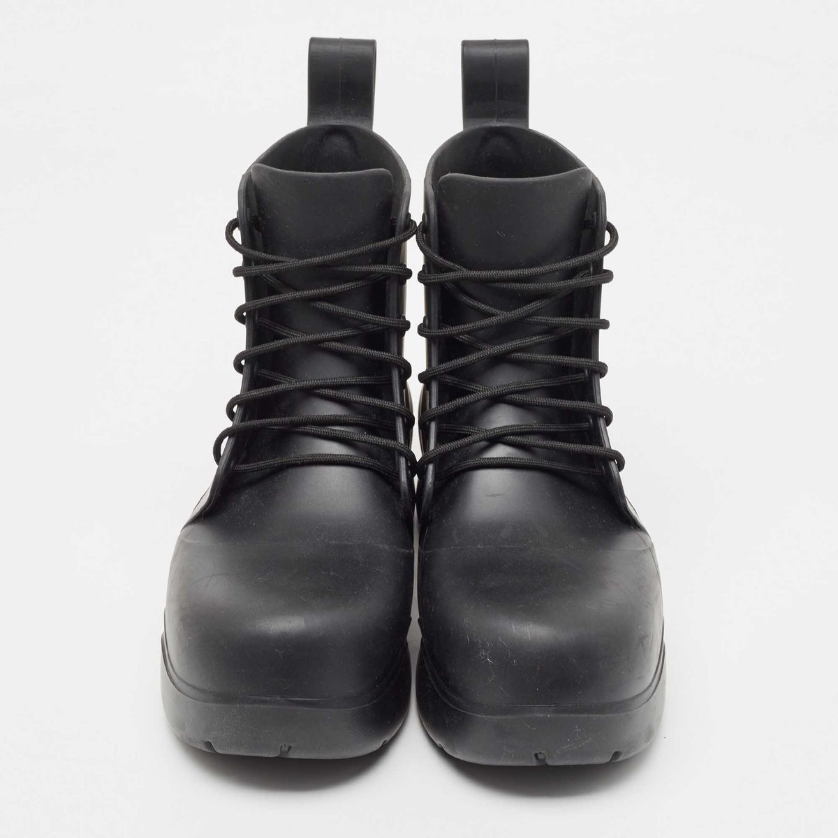 Bottega Veneta Black Rubber Lace Up Puddle Boots Size 41 | eBay