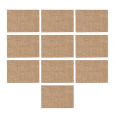 Image of 10 pcs Natural Hessian Burlap Place Mat Table Placemats Coaster Dining6717